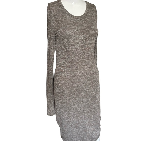 Aritzia Gray Crew Neck Long Sleeve Dress - Picture 2 of 4